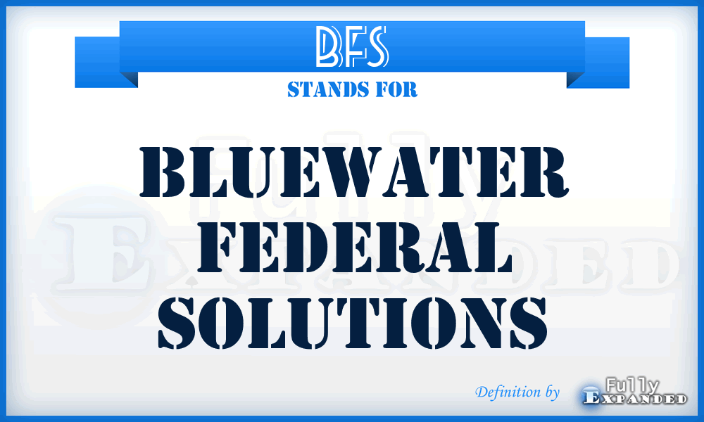 BFS - Bluewater Federal Solutions