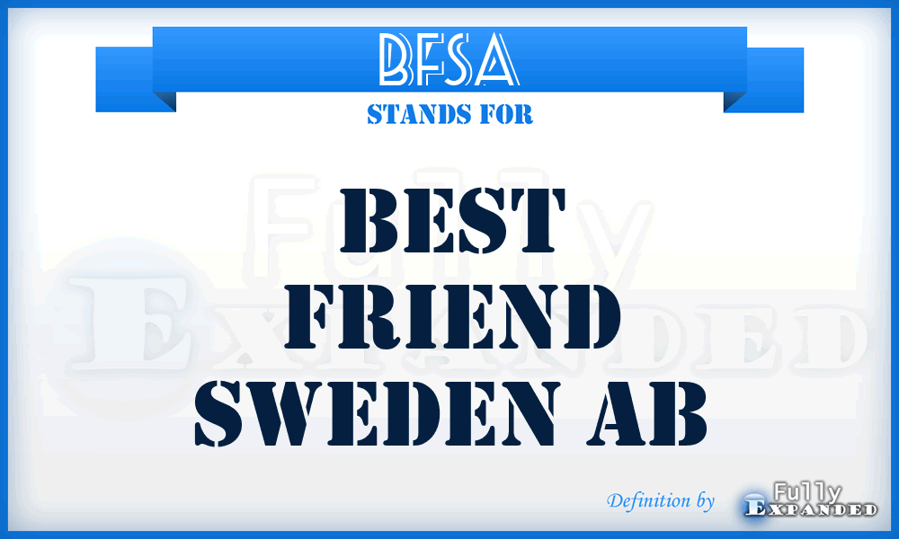 BFSA - Best Friend Sweden Ab