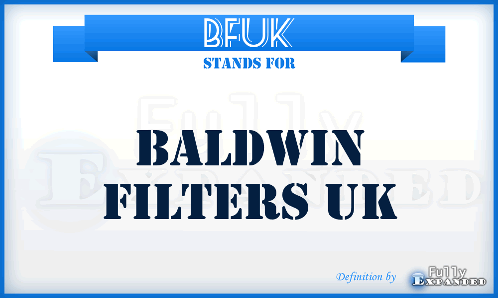 BFUK - Baldwin Filters UK