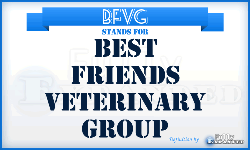 BFVG - Best Friends Veterinary Group