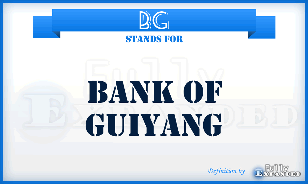 BG - Bank of Guiyang