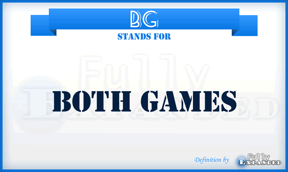 BG - Both Games