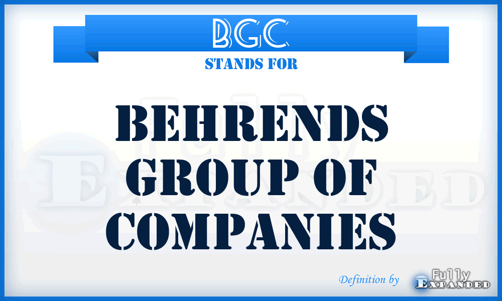 BGC - Behrends Group of Companies