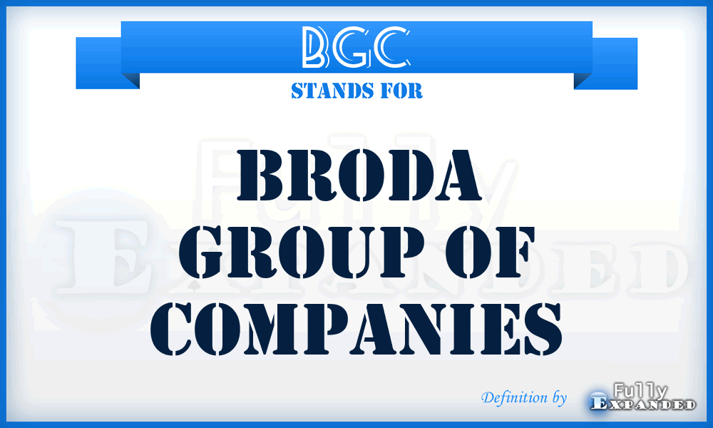 BGC - Broda Group of Companies