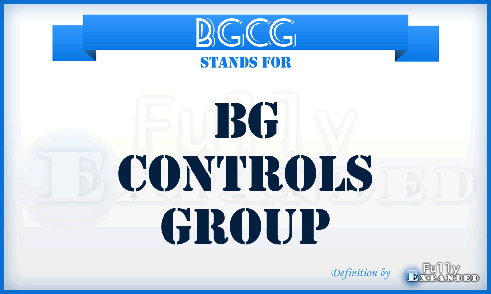 BGCG - BG Controls Group