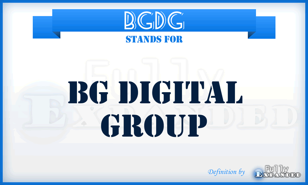 BGDG - BG Digital Group