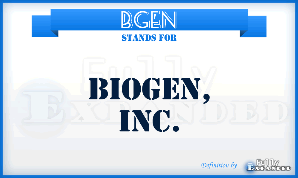 BGEN - Biogen, Inc.