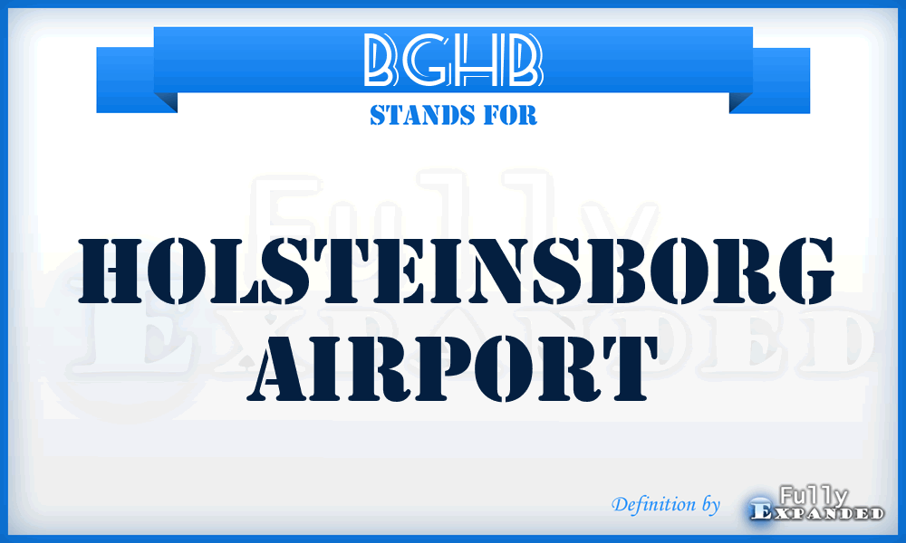 BGHB - Holsteinsborg airport