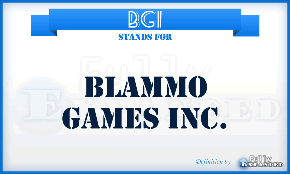 BGI - Blammo Games Inc.