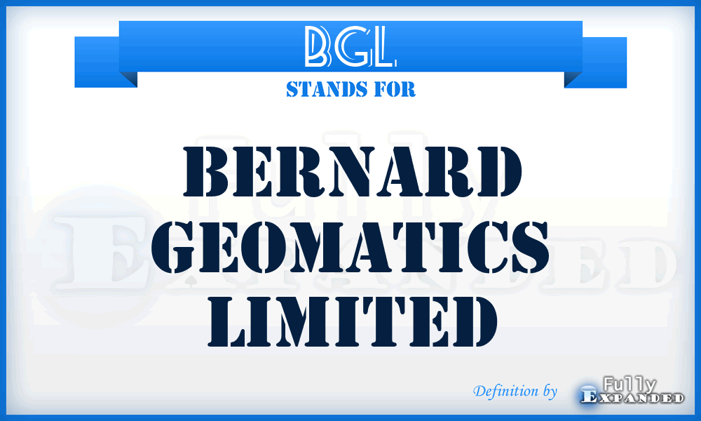 BGL - Bernard Geomatics Limited
