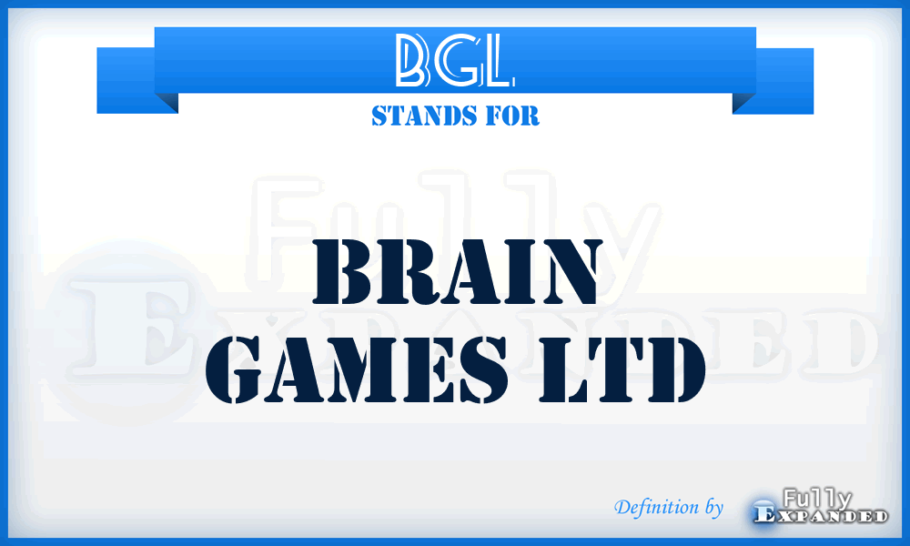 BGL - Brain Games Ltd