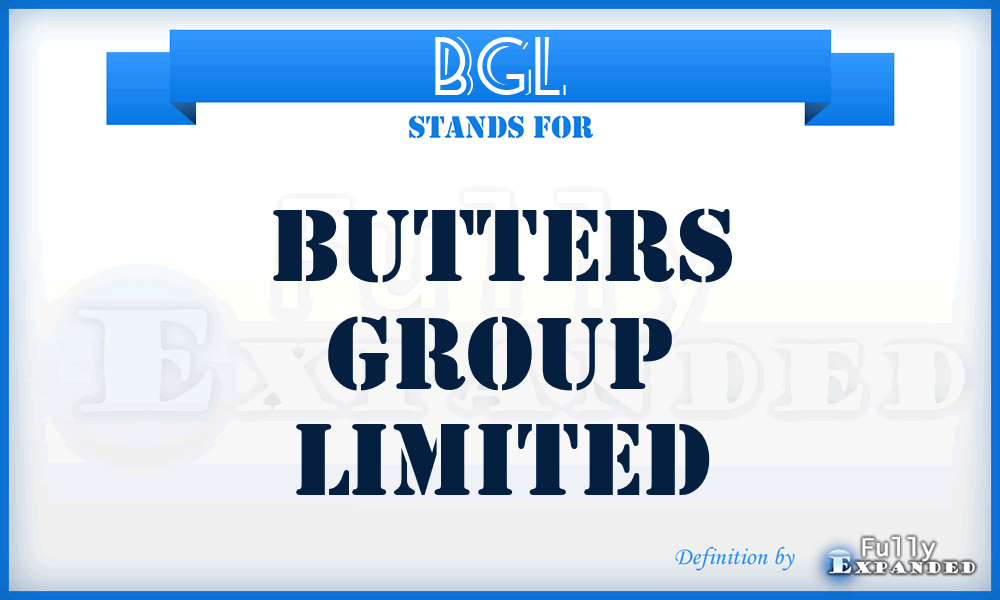 BGL - Butters Group Limited