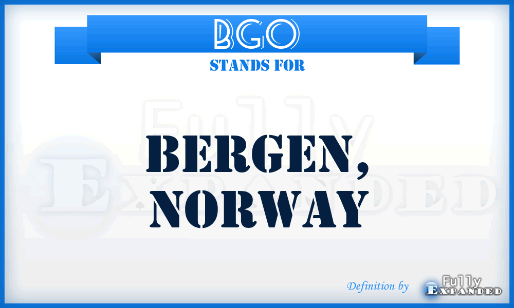 BGO - Bergen, Norway