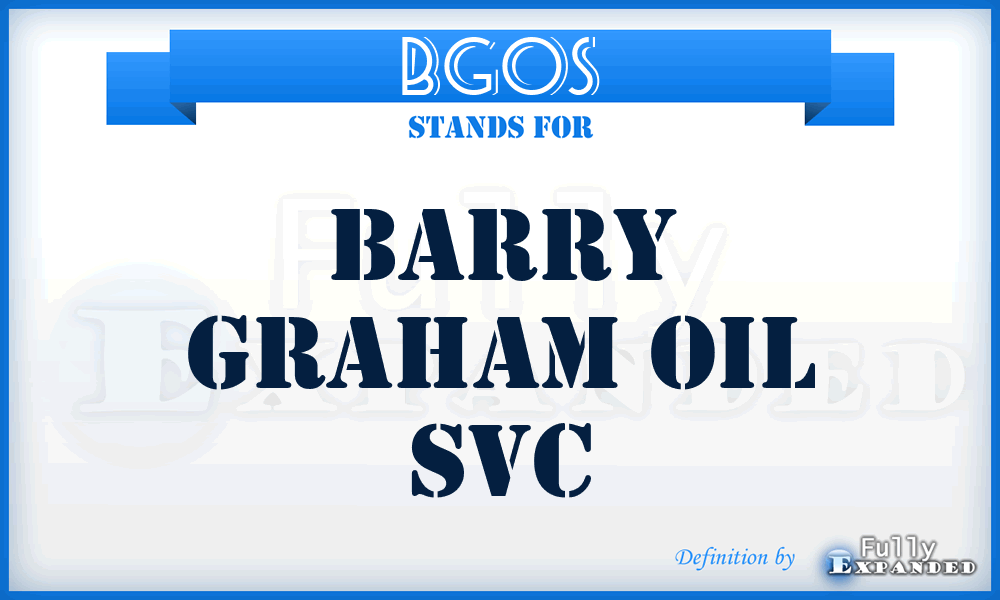 BGOS - Barry Graham Oil Svc