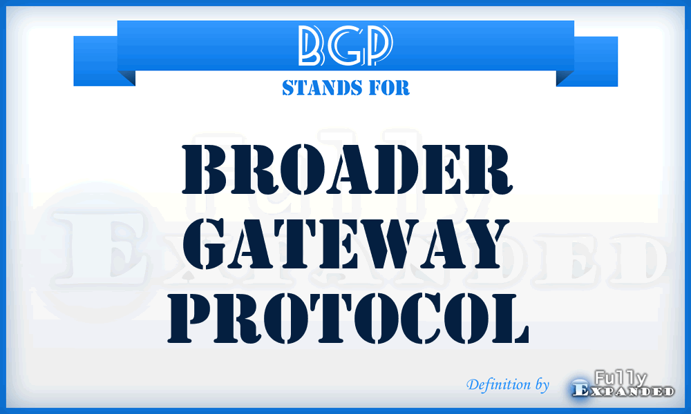 BGP - Broader Gateway Protocol