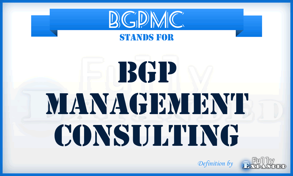 BGPMC - BGP Management Consulting