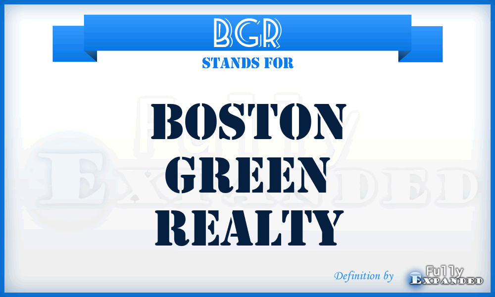 BGR - Boston Green Realty