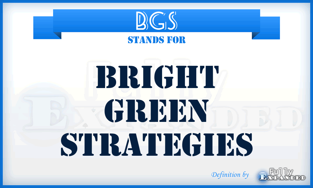 BGS - Bright Green Strategies