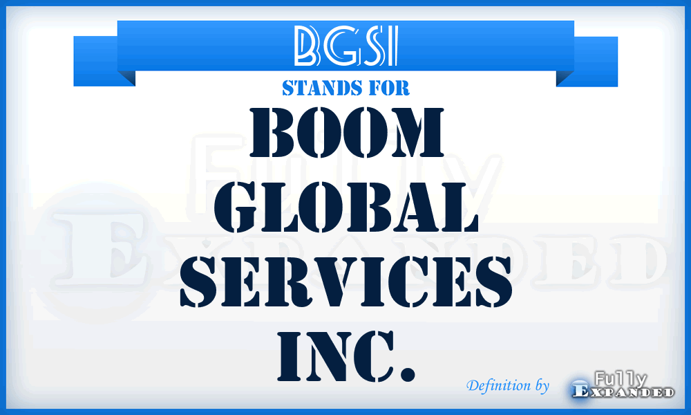 BGSI - Boom Global Services Inc.