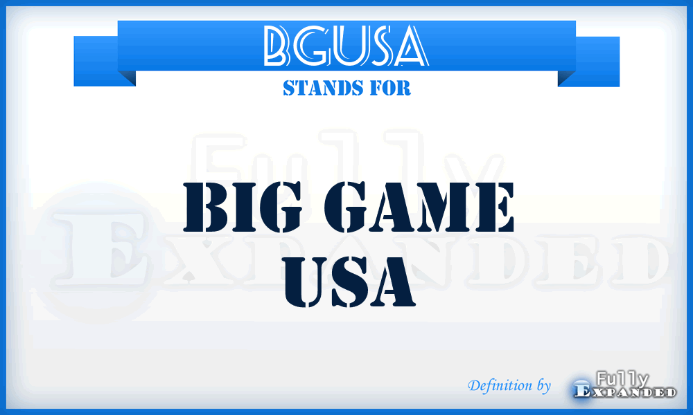 BGUSA - Big Game USA