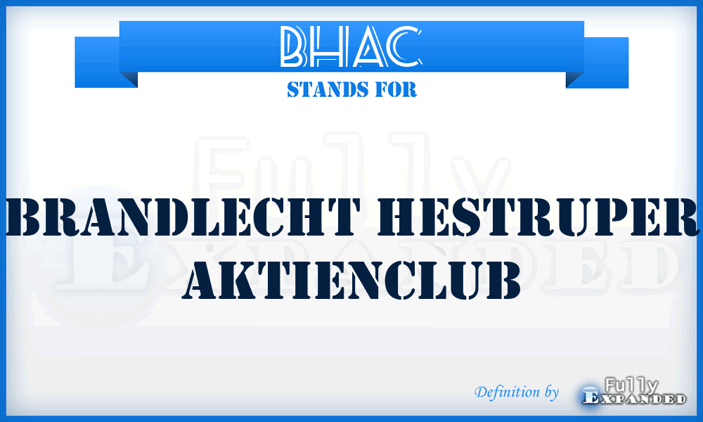 BHAC - Brandlecht Hestruper AktienClub
