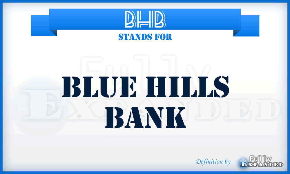 BHB - Blue Hills Bank