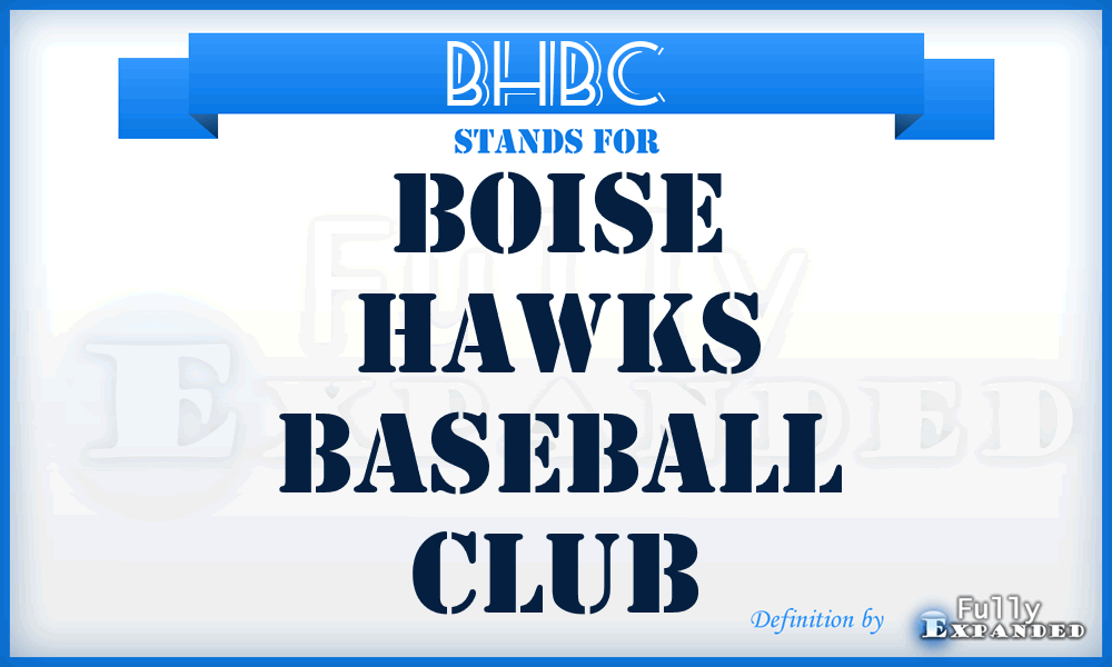 BHBC - Boise Hawks Baseball Club