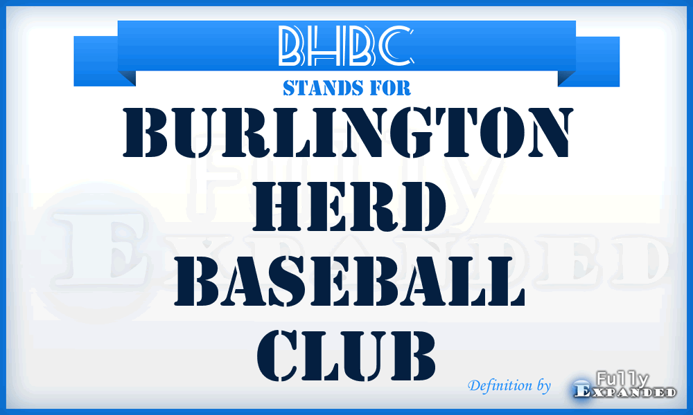 BHBC - Burlington Herd Baseball Club