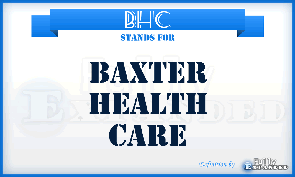 BHC - Baxter Health Care