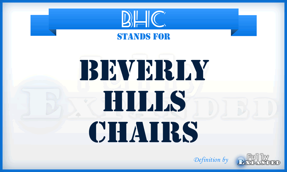 BHC - Beverly Hills Chairs