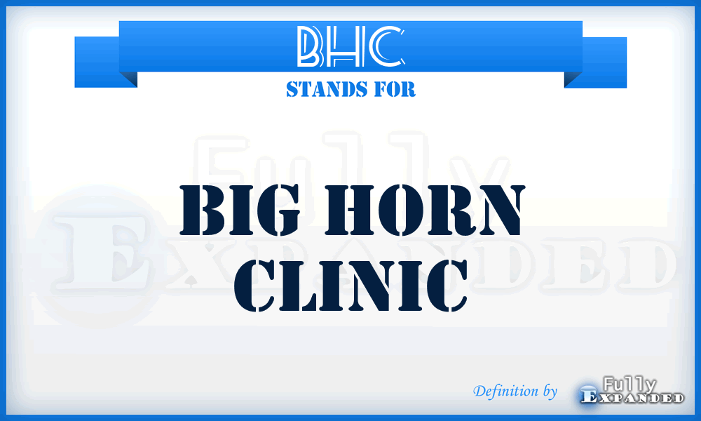 BHC - Big Horn Clinic