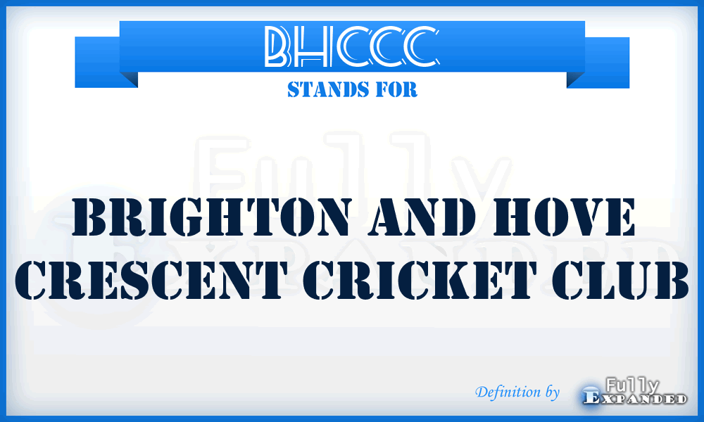 BHCCC - Brighton and Hove Crescent Cricket Club
