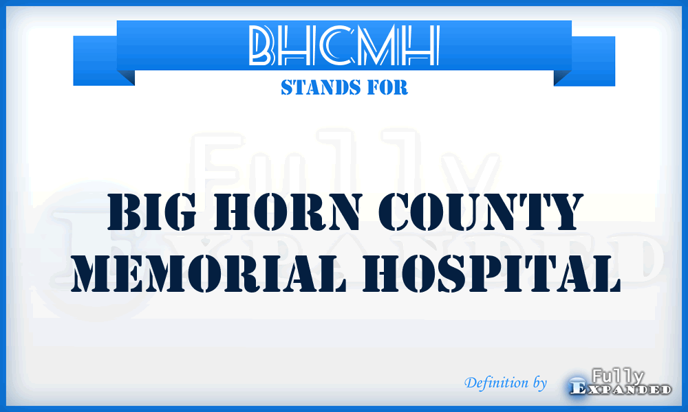 BHCMH - Big Horn County Memorial Hospital