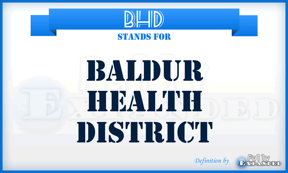 BHD - Baldur Health District