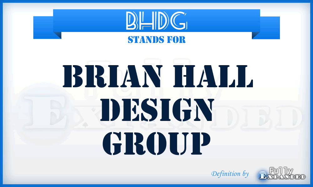 BHDG - Brian Hall Design Group