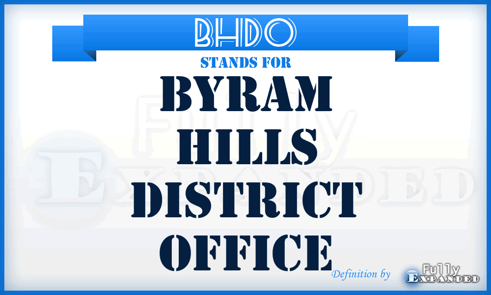 BHDO - Byram Hills District Office