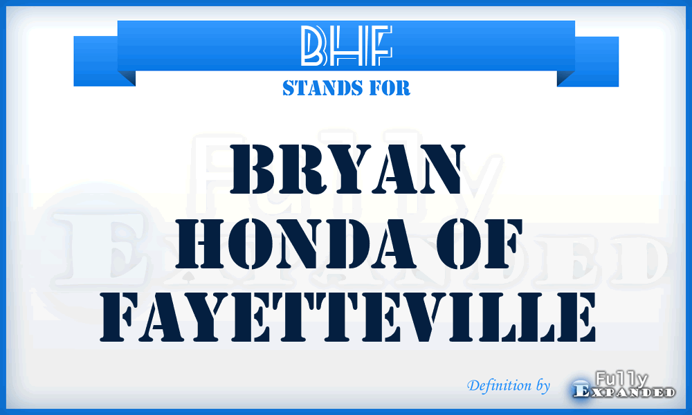 BHF - Bryan Honda of Fayetteville