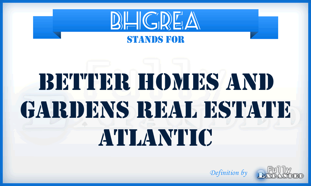BHGREA - Better Homes and Gardens Real Estate Atlantic