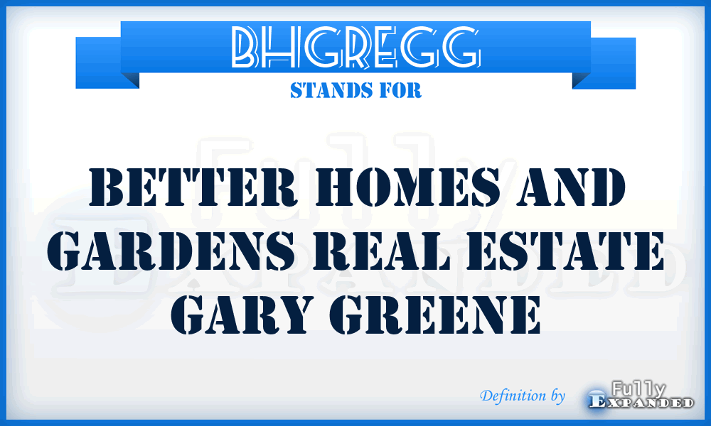 BHGREGG - Better Homes and Gardens Real Estate Gary Greene