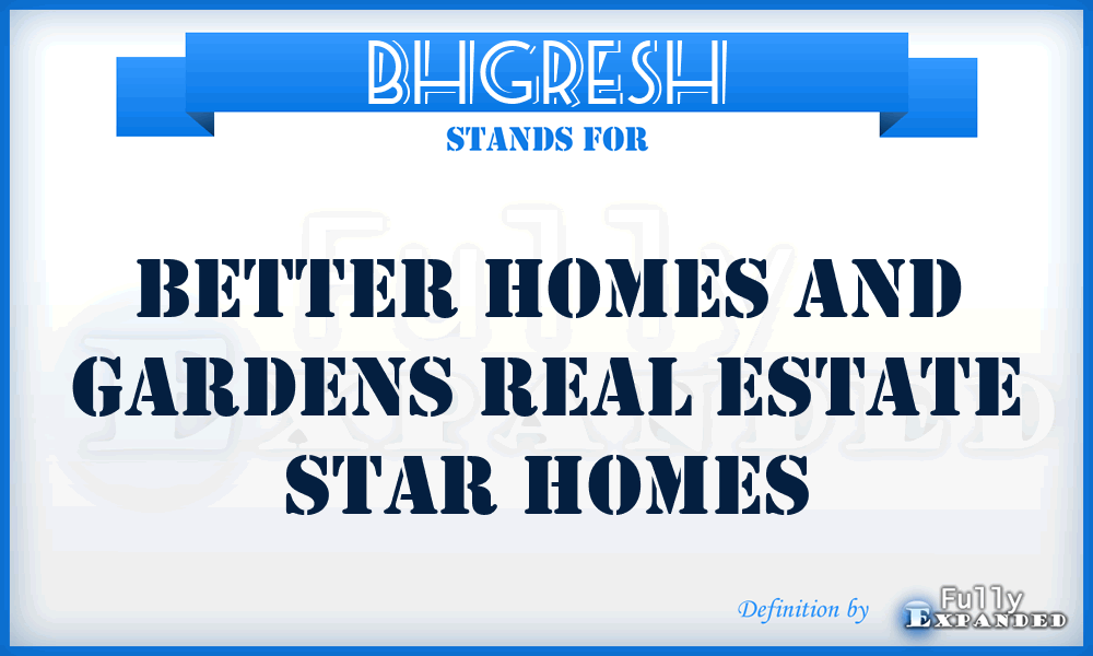 BHGRESH - Better Homes and Gardens Real Estate Star Homes