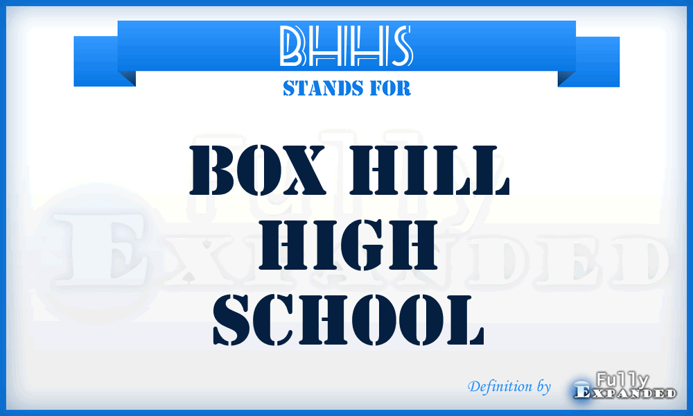 BHHS - Box Hill High School