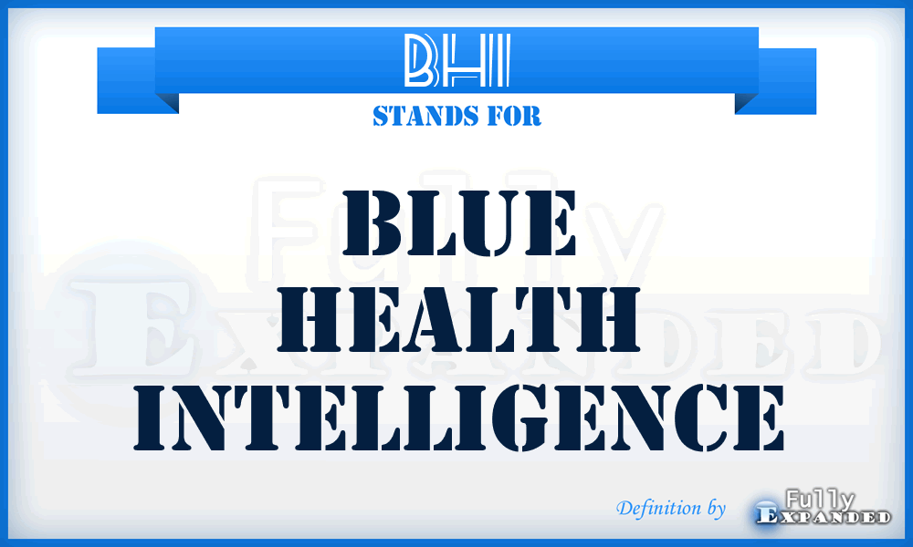 BHI - Blue Health Intelligence