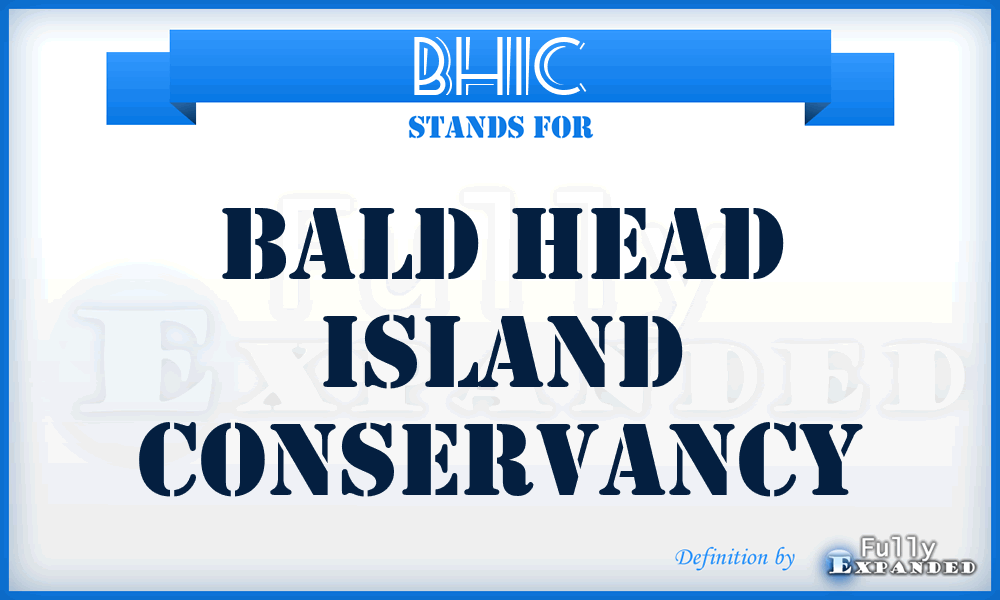 BHIC - Bald Head Island Conservancy