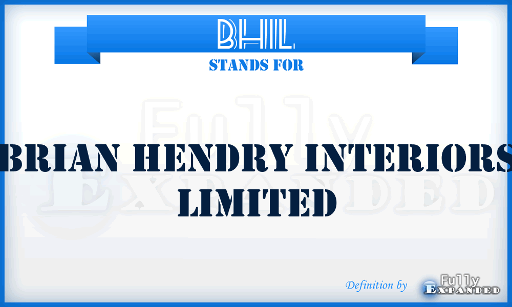 BHIL - Brian Hendry Interiors Limited