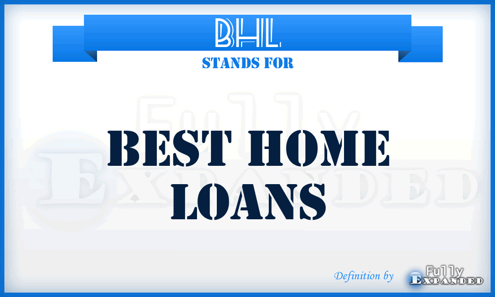 BHL - Best Home Loans