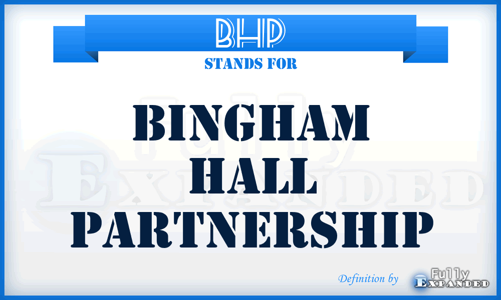 BHP - Bingham Hall Partnership