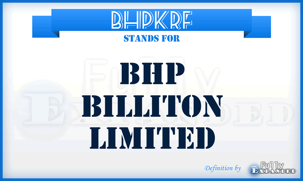 BHPKRF - Bhp Billiton Limited