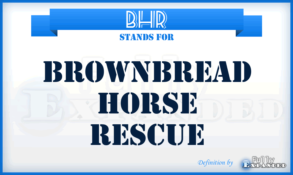 BHR - Brownbread Horse Rescue