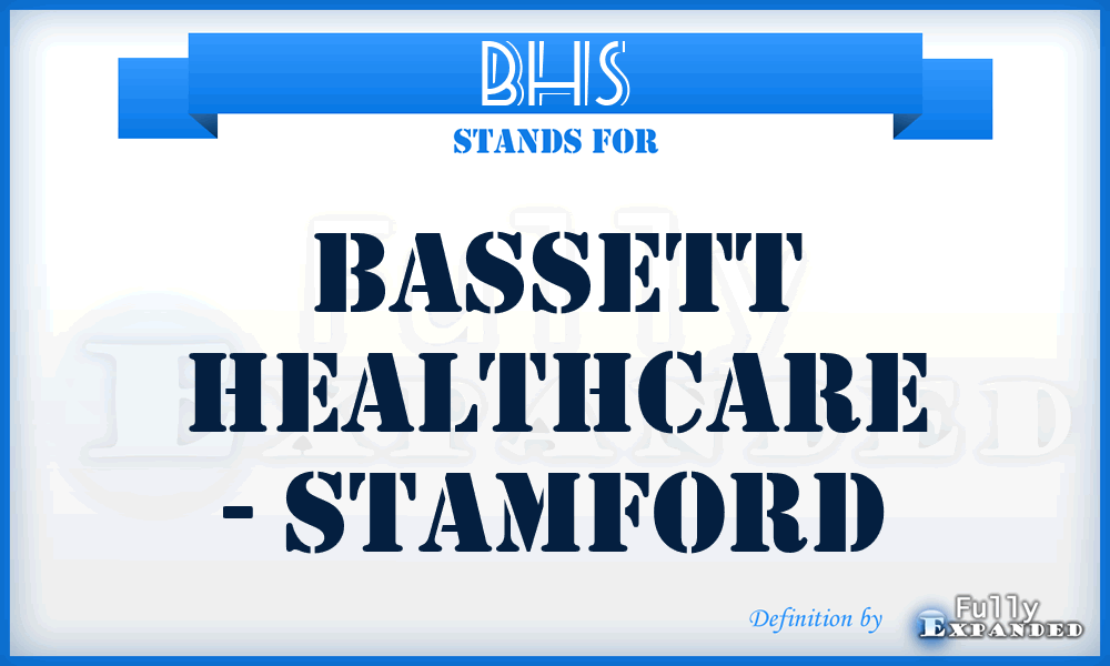 BHS - Bassett Healthcare - Stamford