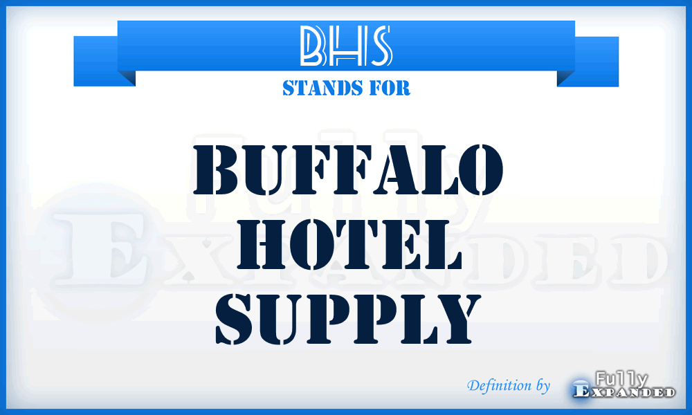 BHS - Buffalo Hotel Supply